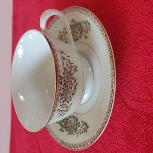Vintage Porcelain Nasco Cup and Saucer Set. Made in Japan.
